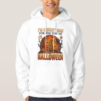 Enge man Halloween Heksenhoed Bloedmaan Pompoen_1 Hoodie