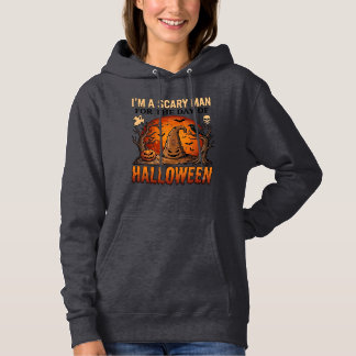 Enge man Halloween Heksenhoed Bloedmaan Pompoen_1 Hoodie