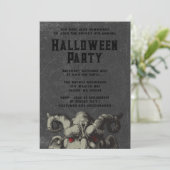 Enge Monster Halloween Party Kaart (Staand voorkant)