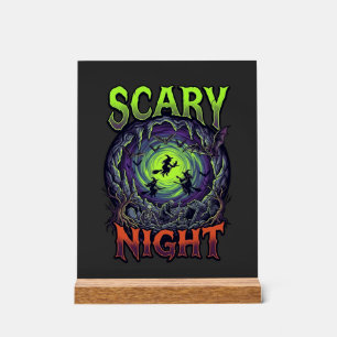 Enge Nacht Heksen Vleermuisgrot Neon Vortex Skelet Acryl Bord