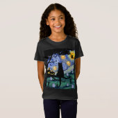 Enge Nacht Kat Halloween T-shirt (Voorkant volledig)