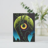 Enge oogbal Plant Briefkaart (Staand voorkant)