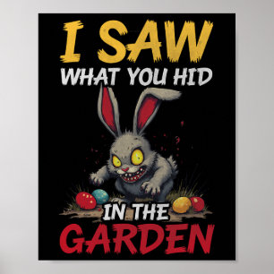 Enge Paashaas Griezelijke Konijn Horror Gotisch Ei Poster