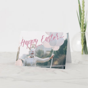 Enge Paashaas Kostuum Grappige Paas Kaart