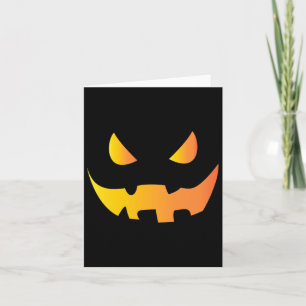 Enge pompoen gezicht voor Halloween Kaart