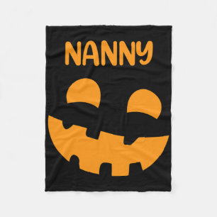 Enge pompoen Nanny Tante Matching Family Halloween Fleece Deken