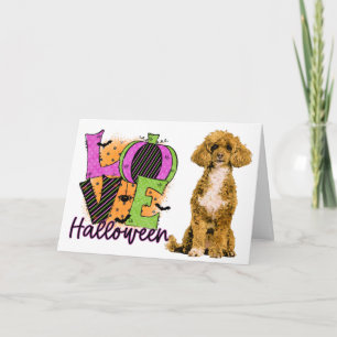 Enge Poodle Liefde Halloween Kaart
