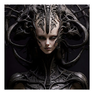 enge reptielachtige alien perfect poster