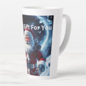 enge robotkerstman latte mok (Rechterhoek)