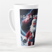 enge robotkerstman latte mok (Linkerhoek)