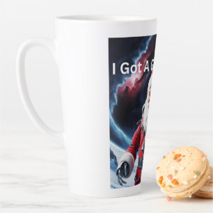 enge robotkerstman latte mok
