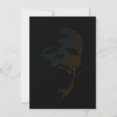 Enge Rode Gothic Schedel Halloween Feestuitnodigin Kaart (Achterkant)