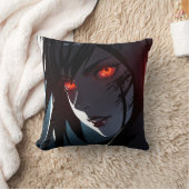 Enge rode ogen Anime Girl Kussen (Deken)