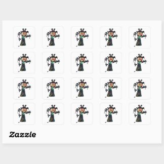 Enge Schattige Kerstmis Schurk Donkere Feestdag Ka Vierkante Sticker