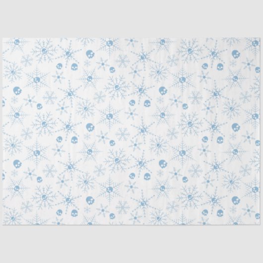 Enge schedel Creepmas Kerstmis Sneeuwvlokken Tissuepapier (Voorkant)