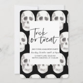 Enge Schedel Trick of Treat | Halloween Feest |  Kaart (Voorkant)