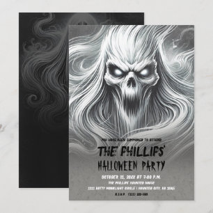 Enge Schreeuwende Geest Halloween Feest Kaart