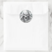 Enge schreeuwende Poltergeist Ghost Halloween Part Ronde Sticker (Tas)