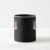 Enge skelet handen en rood hart griezelig Spooky V Mok (Midden)