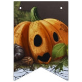 Enge Skelet Heks voor een griezelig Halloween Fees Vlaggetjes (Tweede vlag)