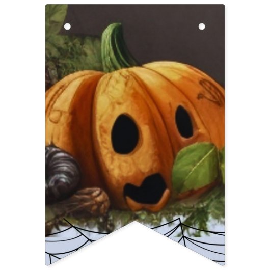 Enge Skelet Heks voor een griezelig Halloween Fees Vlaggetjes (Tweede vlag)