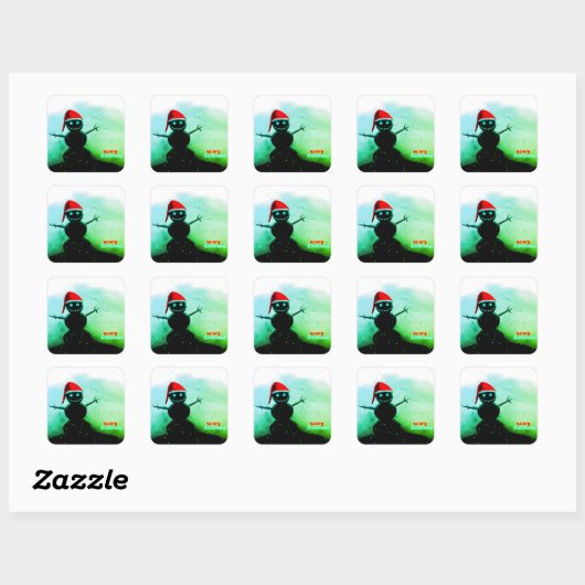Enge sneeuwman Stickers (Vel)