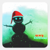 Enge sneeuwman Stickers (Voorkant)