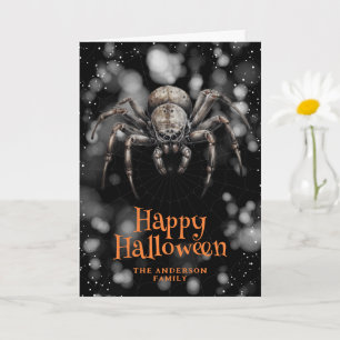 Enge Spider Cobweb Happy Halloween Kaart