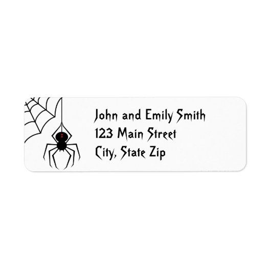 Enge Spider retour adreslabels Etiket (Voorkant)