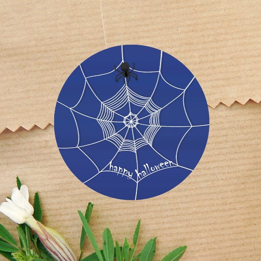 Enge Spin Spider Gelukkig Halloween Ronde Sticker
