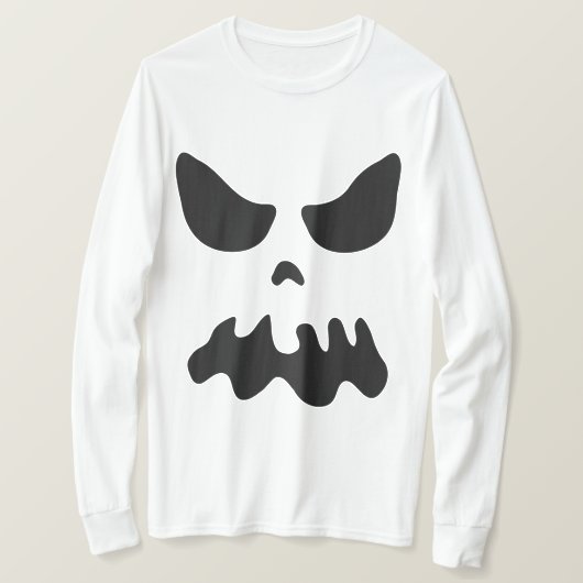 Enge spookschedel Halloween party kostuum shirt (Design voorkant)
