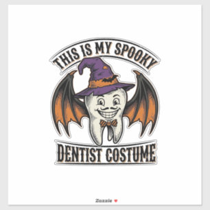 Enge tandarts kostuum Halloween tandarts shirt Art Sticker
