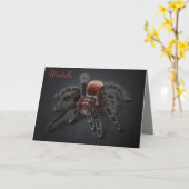 Enge Tarantula Spider Arachnofobie Veroudering Kaart (Gele Bloem)