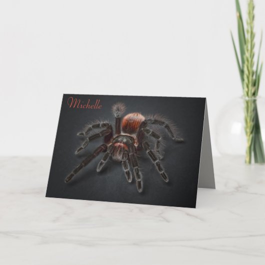Enge Tarantula Spider Arachnofobie Veroudering Kaart (Voorkant)