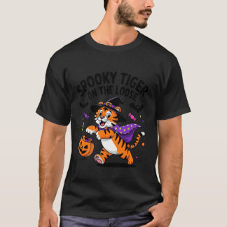 Enge Tijger Op Vrije Voeten Grappig Halloween Kost T-shirt