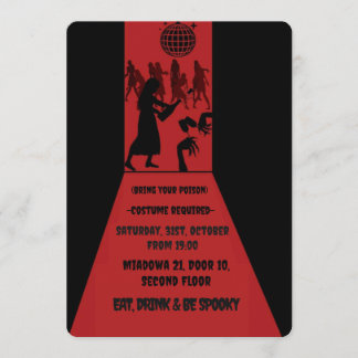 Enge uitnodiging voor volwassenen voor Halloweenfe