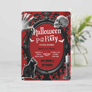 Enge uitnodiging voor volwassenen voor Halloweenfe