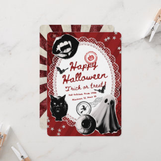 Enge uitnodiging voor volwassenen voor Halloweenfe