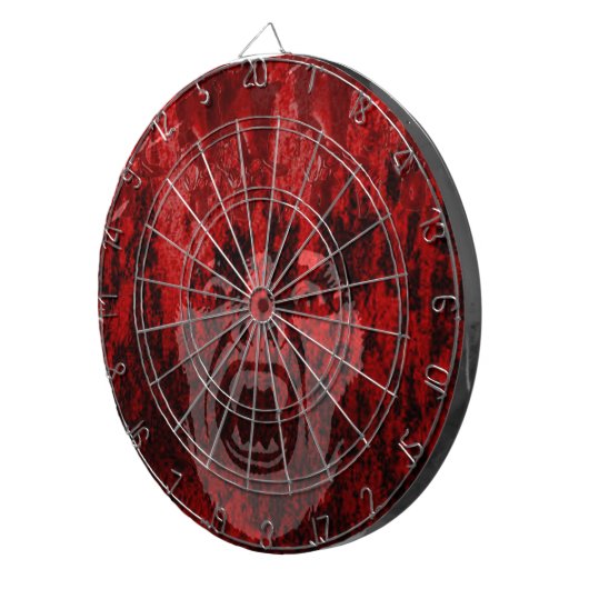 Enge Vampier Dame in Bloed Dartboard Dartbord (Voorkant Rechts)
