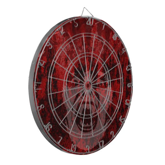 Enge Vampier Dame in Bloed Dartboard Dartbord (Voorkant Links)