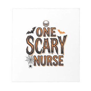Enge Verpleegster Halloween Vintage Gravure Shirt Notitieblok