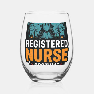Enge Verpleegster Kostuum Halloween Shirt Des Wijnglas Zonder Voet