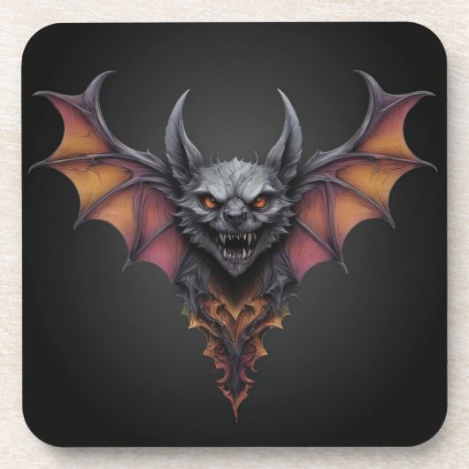 Enge vleermuisinkttekening, bier onderzetter (Voorkant)