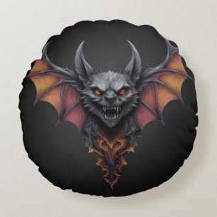 Enge vleermuisinkttekening, rond kussen