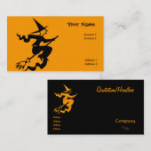 Enge vliegende heks visitekaartje (Voorkant / Achterkant)