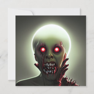 Enge Wandelende Zombie Halloween Kaart