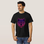 Enge Wolf: Neon T-shirt Kunst (Voorkant volledig)