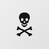 Enge zwarte schedel skelet spooky Halloween Raamsticker (Vel)