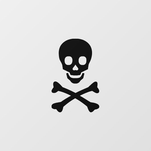 Enge zwarte schedel skelet spooky Halloween Raamsticker (Vel)