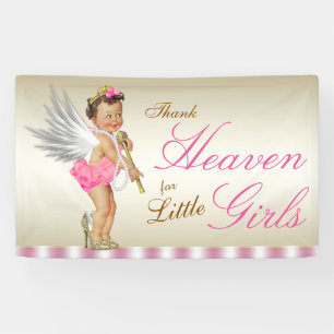 Engel Baby Meisje Baby Shower Spandoek